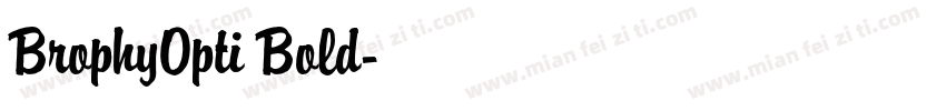 BrophyOpti Bold字体转换